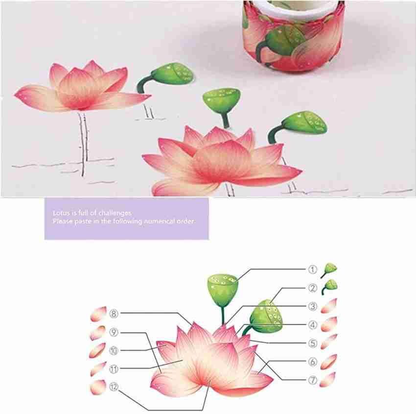HASTHIP 4 Roll Creative Flower Petal Washi Tape Masking Tape  Decorative Decals, DIY Petal Stickers for Scrapbooking, Diary, Bullet  Journal, Planner, 200 Petals/Roll (Pink) (Manual) - 200 Petals/Roll (Pink)