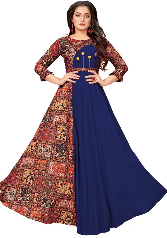 Label Vipul Goyal Ethnic Dresses  Buy Label Vipul Goyal Leheriya Gown  Online  Nykaa Fashion