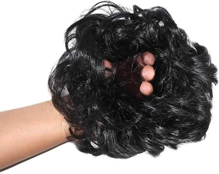 Black hair outlet bun wig