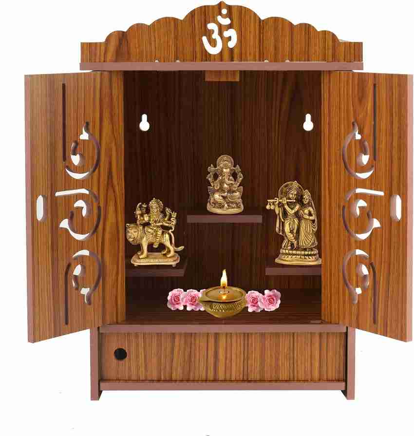 Wooden shop pooja shelf