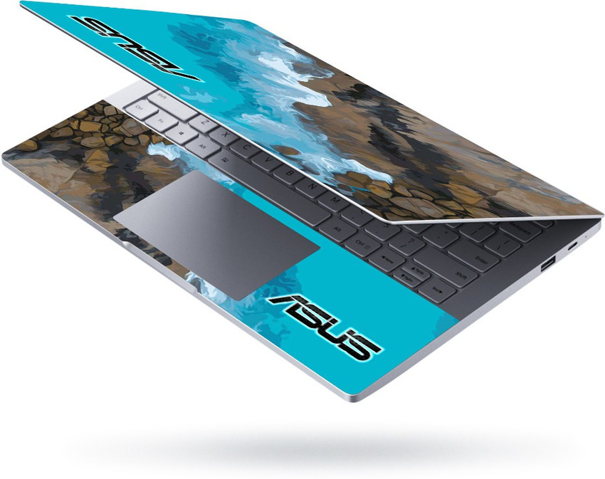 Techfit HD Printed Laptop Skin Full Panel Decal Sticker Vinyl for all Size Laptops upto 15.6 inch No Residue Bubble Free Blue Sea Asus Self Adhesive Vinyl Laptop Decal 15.6 Price