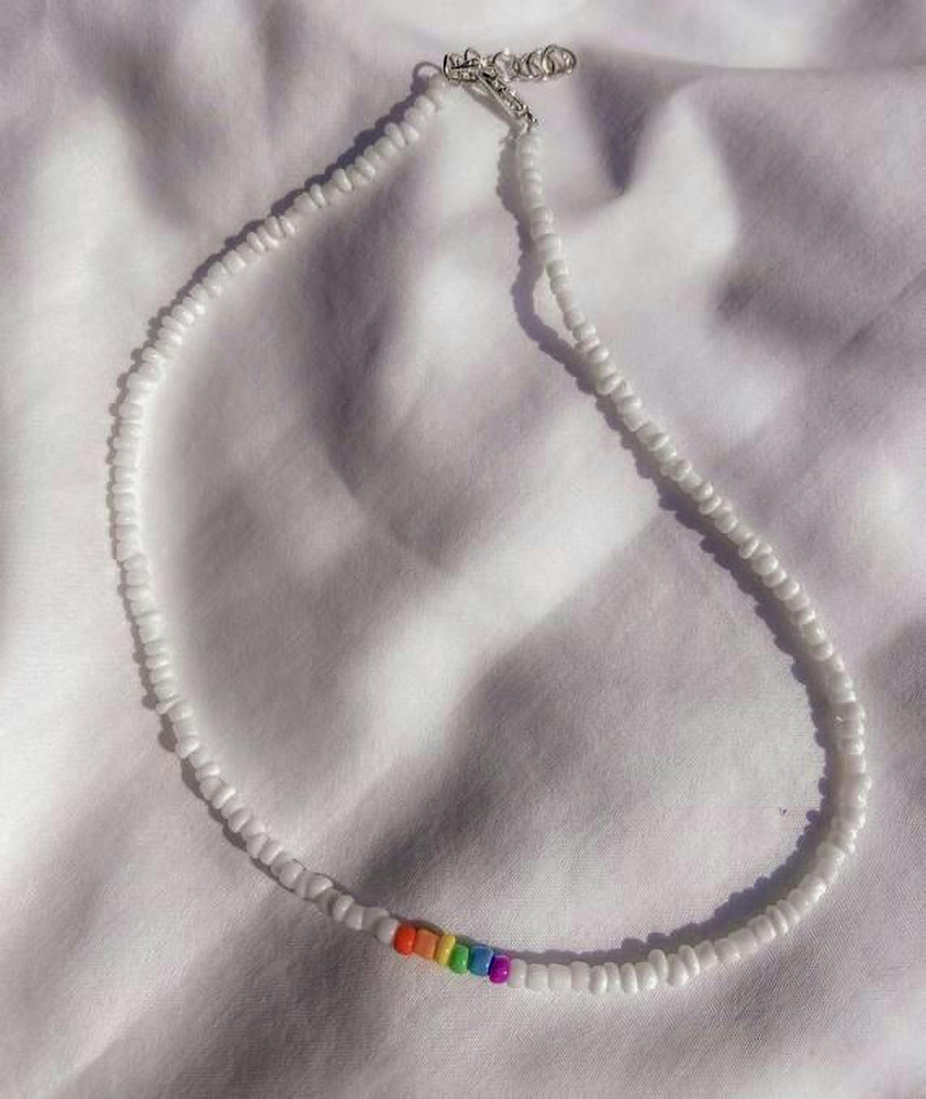 EKYA SIMPLE WHITE BEADS CHOKER Beads Alloy Choker Price in India