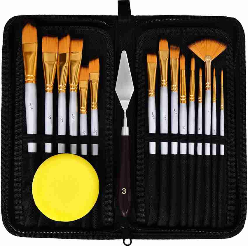 Oil Painting Brushes Set of 38 Art Brushes for Acrylic Painting Watercolor  Oil and Gouache Professional Artist Paintbrushes No-Shed Bristles
