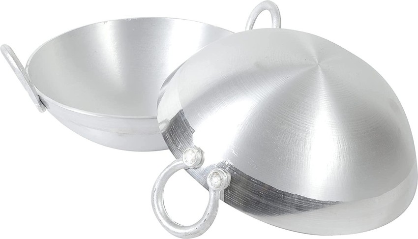 Shradha Trading Indian Kadai, Frying Pan,Aluminum Indian Kadai, Aluminum Kadai, Size- 12