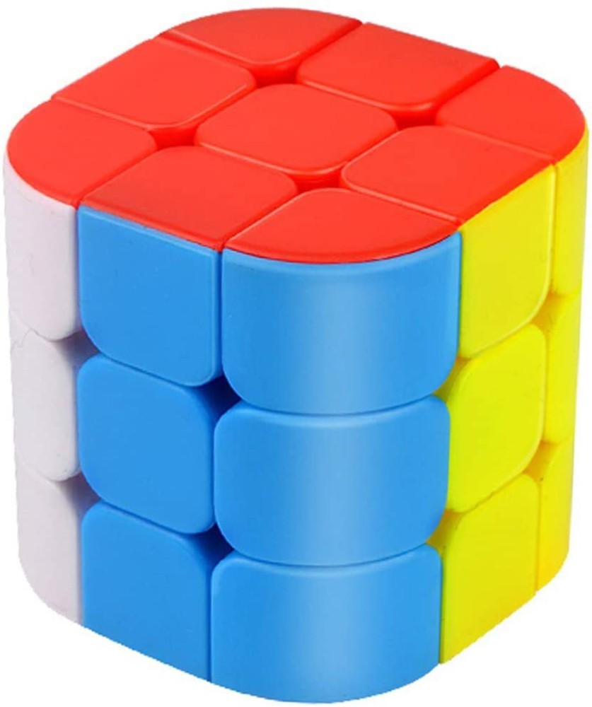 ALLAMWAR 3x3 Cylinder Speed Cube 3x3x3 Stickerless Puzzle Magic Cube Rubik  Cube 3D Puzzle Toys for Kids and Adults - 3x3 Cylinder Speed Cube 3x3x3  Stickerless Puzzle Magic Cube Rubik Cube 3D