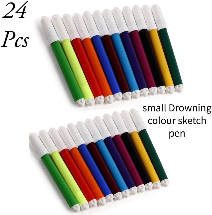 Flipkart.com | AEXONIZ TOYS Art Markers Colour Sketch Pens - 24 Set  Washable Watercolor Pens Set Nib Sketch Pens with Washable Ink -
