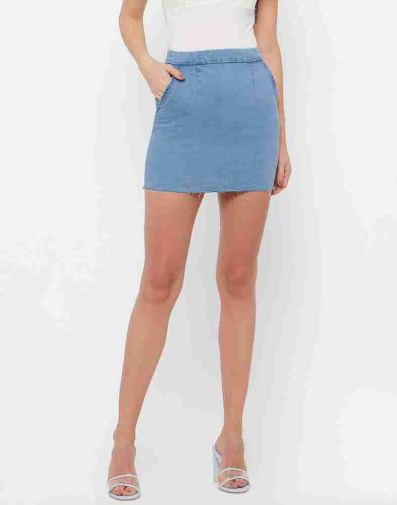 FOREVER 21 Solid Women Straight Blue Skirt Buy FOREVER 21 Solid Women Straight Blue Skirt Online at Best Prices in India Flipkart