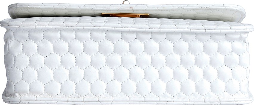 Buy Kalon Women White PU Sling Bag Online @ ₹999 from ShopClues