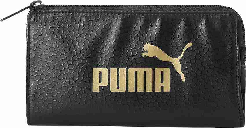 PUMA Women Casual Black Canvas Wallet Black Price in India