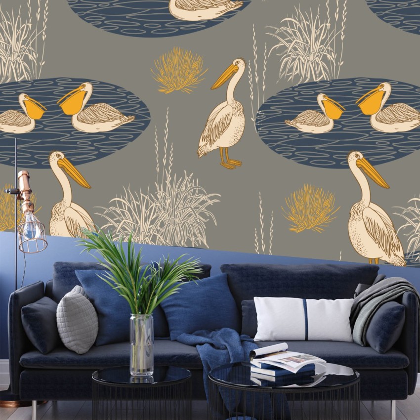 Buy TLISMI 1 Pc PE Foam aesthetic feather Printed Wallpaper Self Adhesive  3D Texture Style Wall Panels Peel Stick Online at Best Prices in India   JioMart
