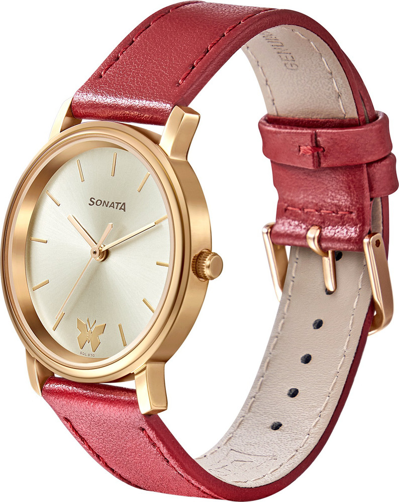 Sonata ladies watch leather belt 2025