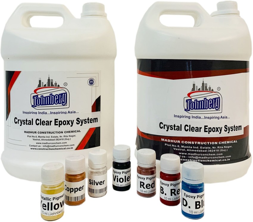  Johnberg Crystal Clear Epoxy Resin, UV Resistant, Long-  Lasting, Smooth Finish, All Surface