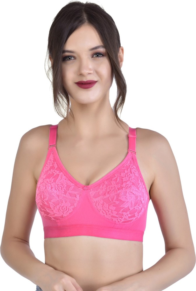 Buy Alishan Non Padded Cotton Plunge Bra - Red Online at Low