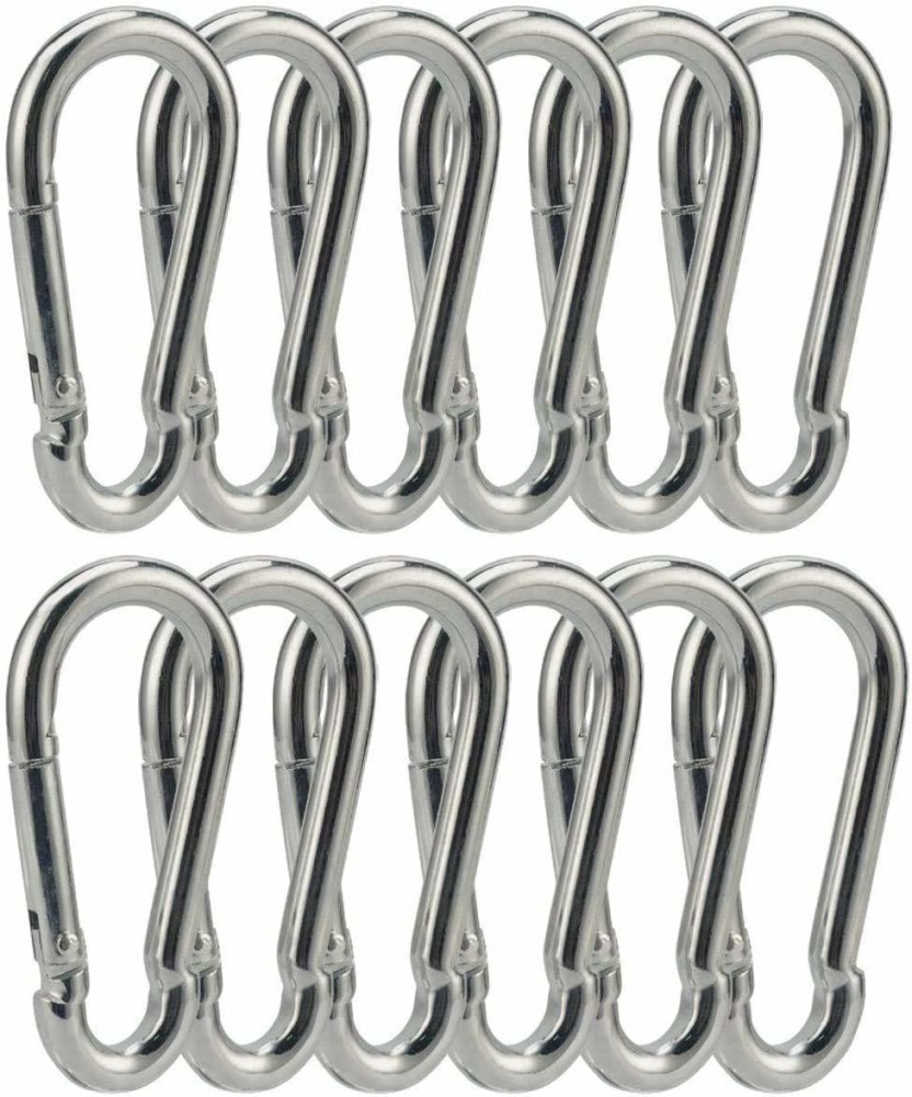 GSQUARE Spring Snap Hook Steel Clip Link Buckle Heavy Duty 12pc