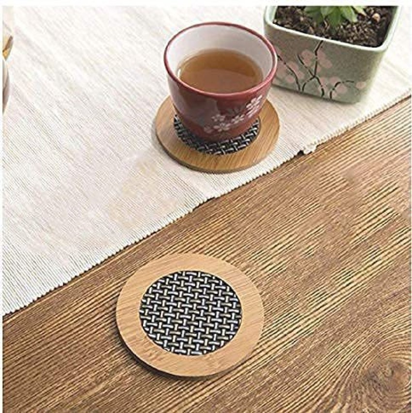 olwick Wooden Insulation Cup Mat Table Mats Drink Coasters for Tea