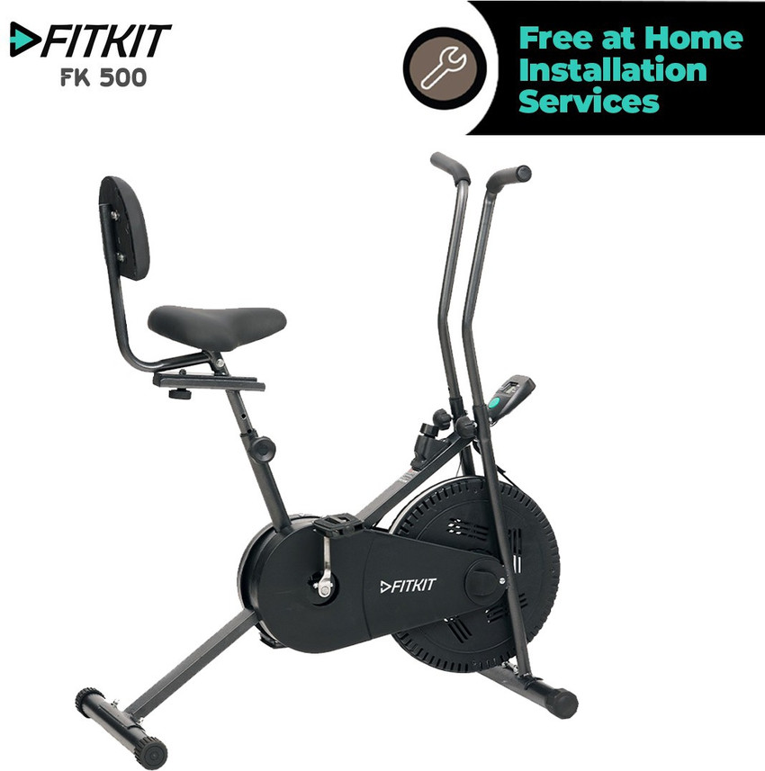 FITKIT by Cultsport FK 500 Airbike with back seat and Free Installation Upright Stationary Exercise Bike