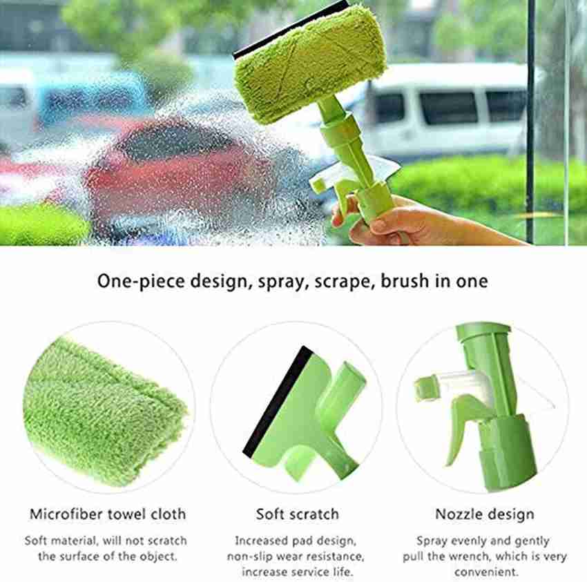 Multifunction Home Tools Spray Water Brush Cleaner Glass Cleaning Brush  Glass Wiper Window Cleaner