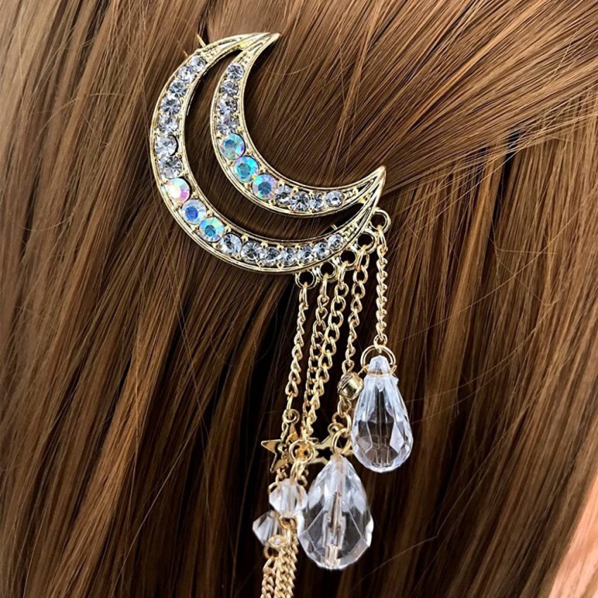 Rang Reet - Kemp Stone Beads Gold Plated Claw Clip Hair Accessory – Priyaasi