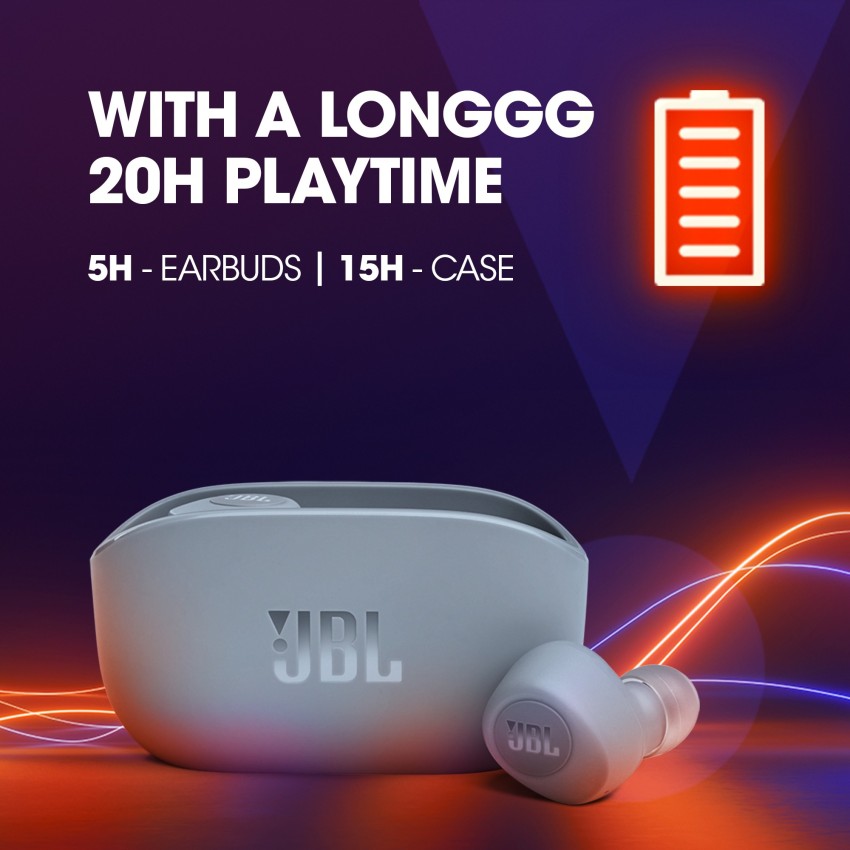 JBL Wave100 with 20 Hours Playback Dual Sound Modes Dual Connect