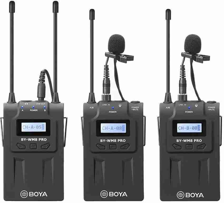 BOYA BY-WM8 PRO-K2 Dual-Channel Wireless Microphone System with One  Receiver and Two Transmitter Microphone - BOYA : Flipkart.com