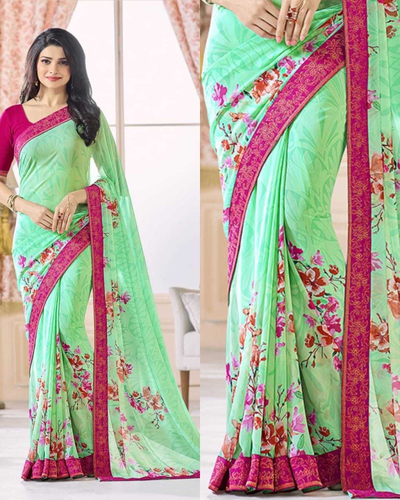 Chiffon georgette saree outlet flipkart