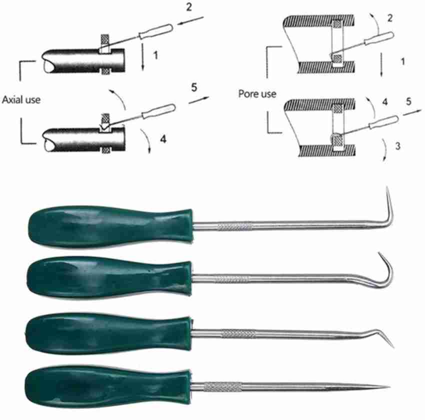 Buy Universal Tool Hook and Pick Deluxe Swivel Handle Precision Tool Set,  4pc Online in India 