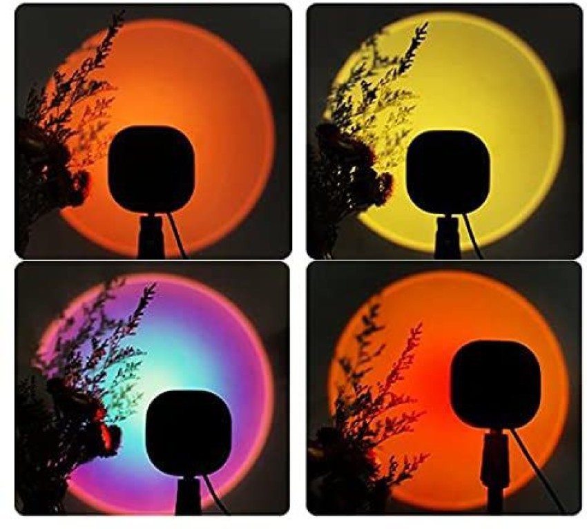 Sunset Lamp Projection Sunset Lamp Projector, Night Light Romantic Visual  Ambient Light TikTok Popular Light for Photography, 360 Degree Rotation,  Rainbow 