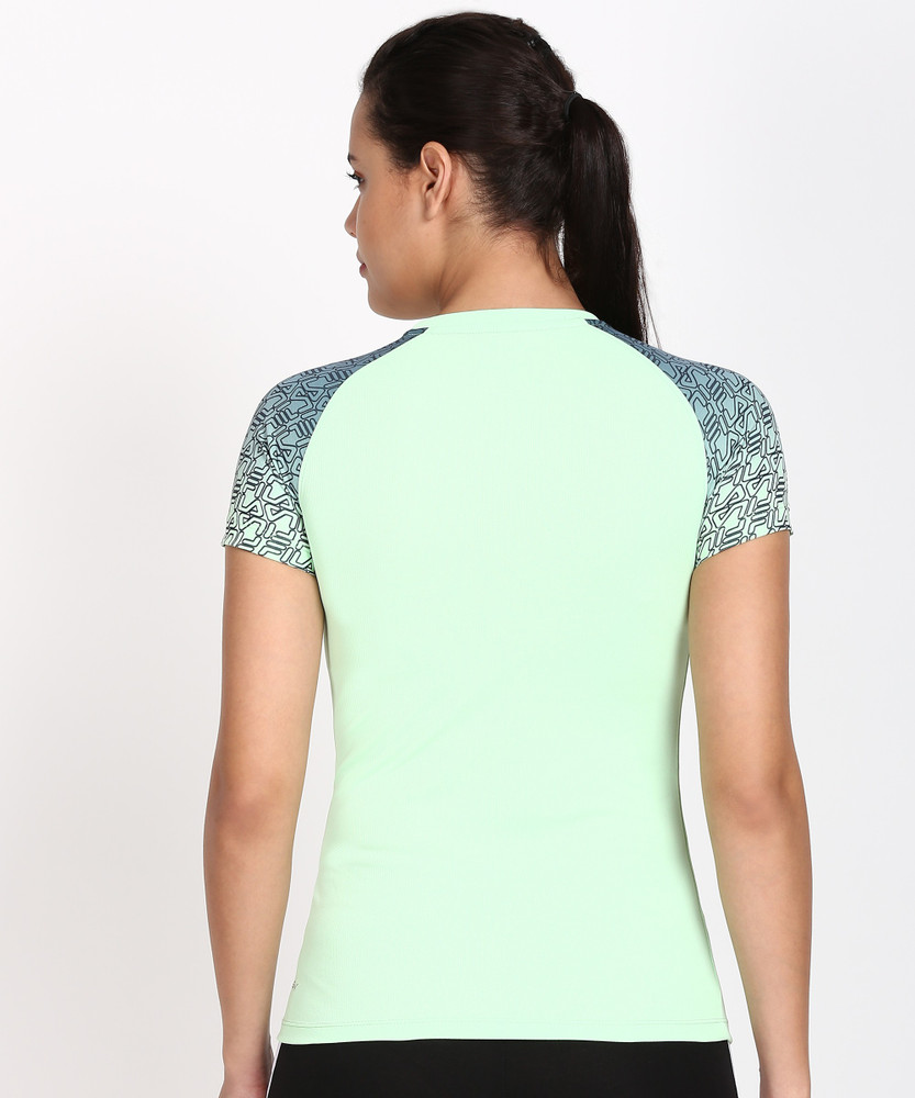 FILA Casual Raglan Sleeve Solid Women Green Top Buy FILA Casual
