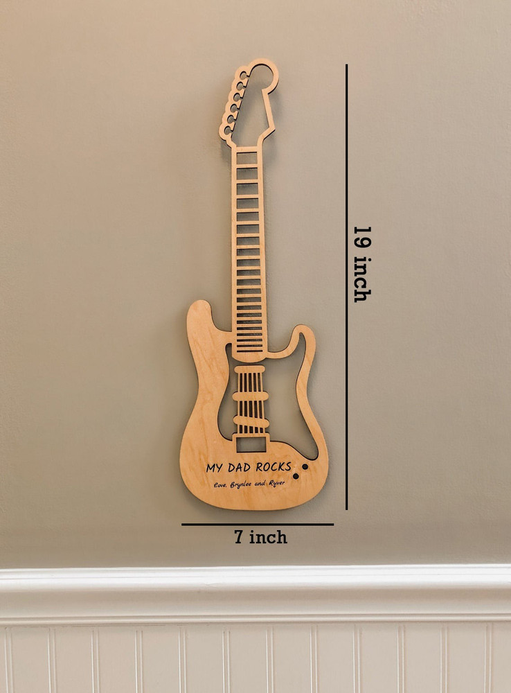 Guitar store wall hangings