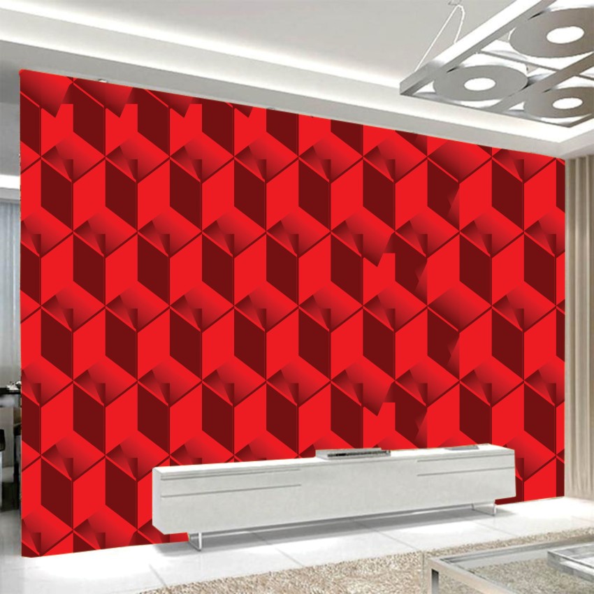 digital print world Decorative Red, White Wallpaper Price in India