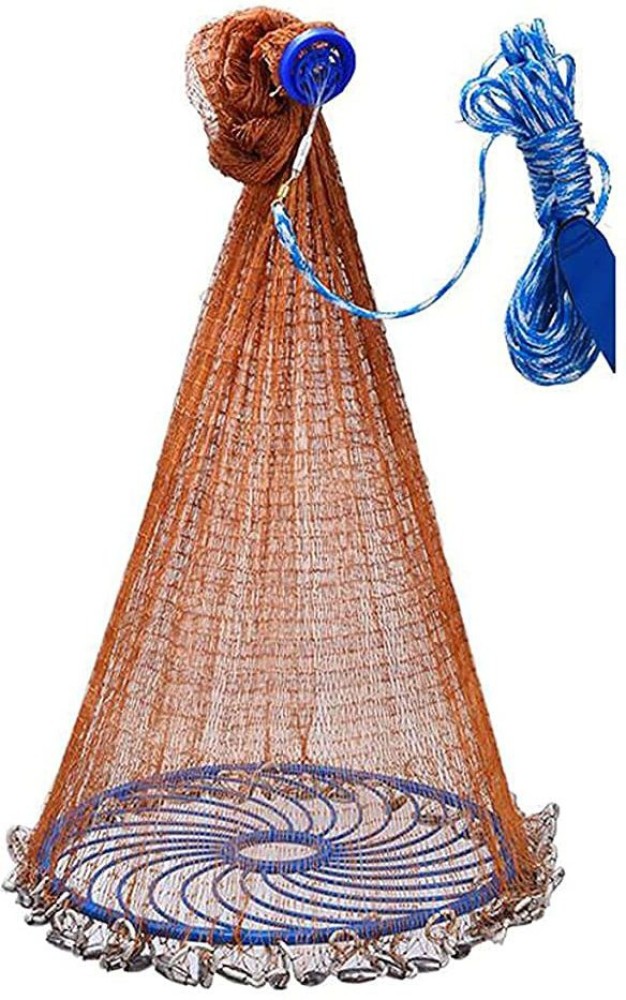 Miracle™Hand Throwing Fishing Net, Manual Lightweight Throw Cast Net with  Flying Disc Fishing Tools Nylon High Strength Fishing Net for Ocean, Lake
