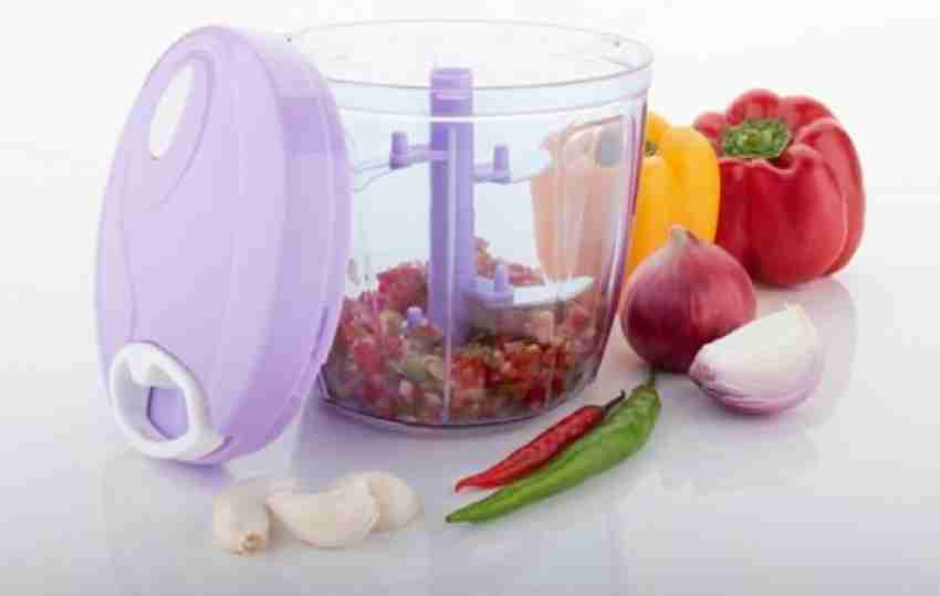 Newsun Quick & Easy Square 6 Blade Push Chopper Push N Chop Hand Press  Vegetable Chopper with Easy Push and Close - 1000 Ml