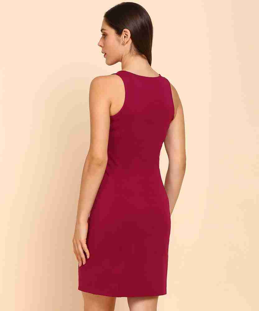 Calvin klein best sale maroon dress