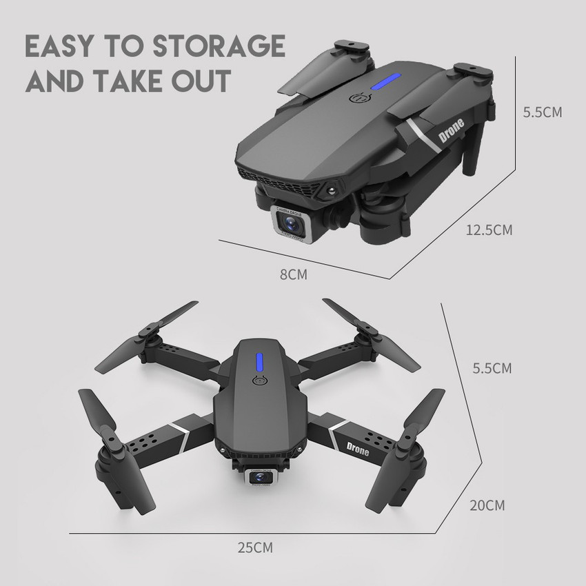Panther Dual 4K UHD Black Foldable Camera With Safety Bag Drone