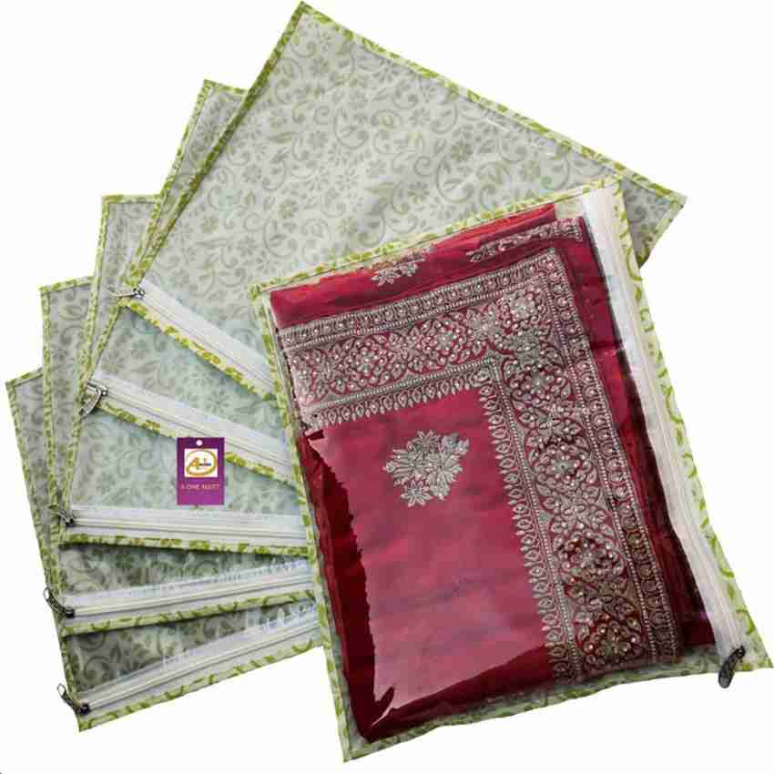 A One Mart 6 Saree Cover Heavy Quality Trancprent Designer Saree Packing Covers Wedding Saree Packing Bags with Zip Lock A One Saree 27 Price in India Buy A One Mart 6 Saree Cover Heavy