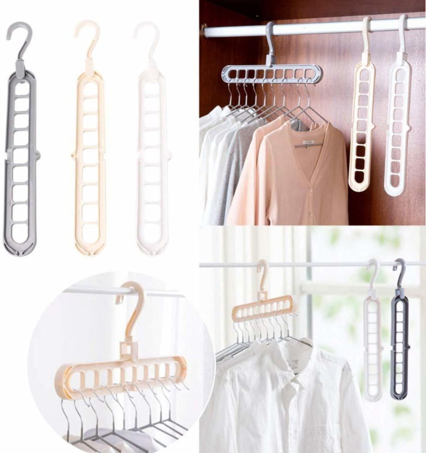 9 Holes Rotatable Smart Hanger for Wardrobe in Raipur - Raipurshop