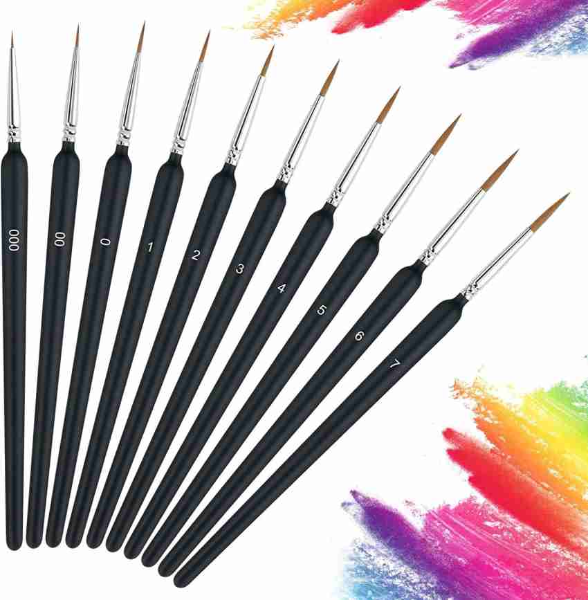 11pcs Art Oil Painting Brush Set, Liner Brush, Durable Miniature Paint  Brushes For Watercolor, Oil, Acrylic Paint