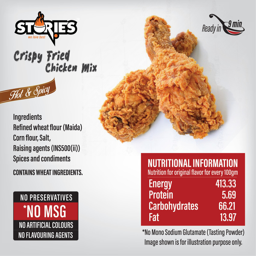 Stories Food Crispy Fried Chicken Mix Hot and Spicy