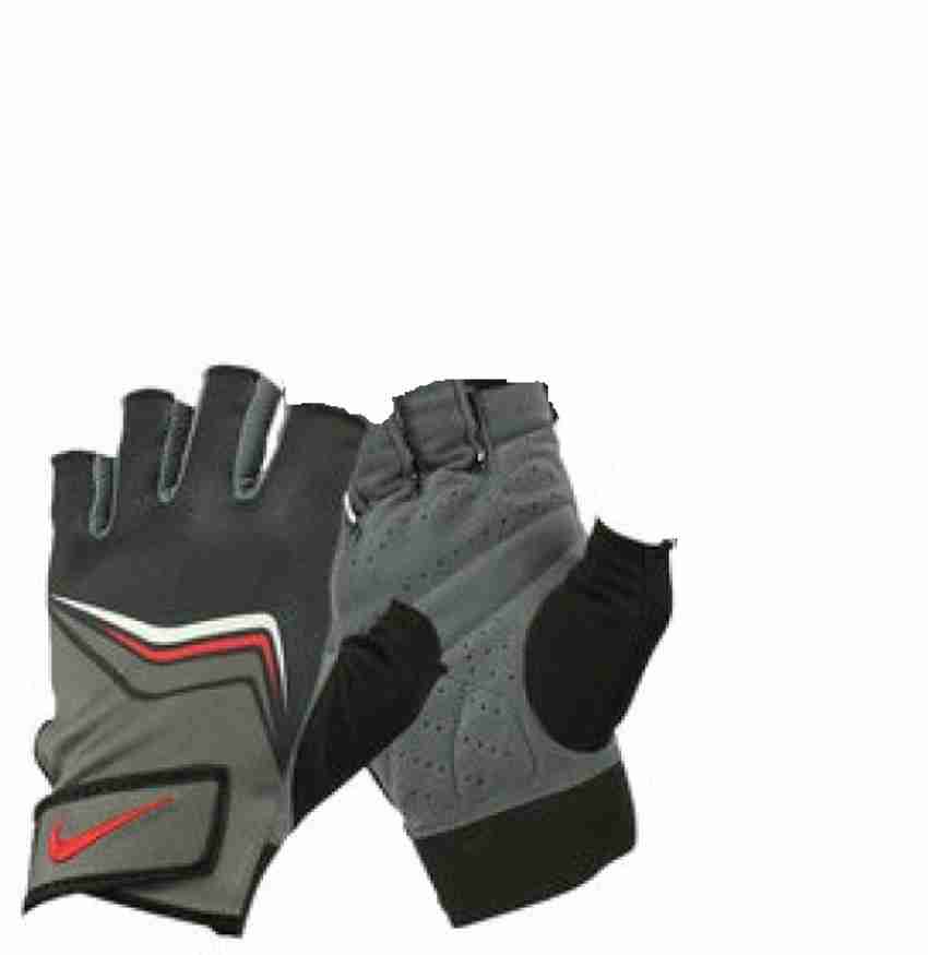 NIKE MEN S CORE LOCK TRAINING GLOVES Black Grey Red Anthracite