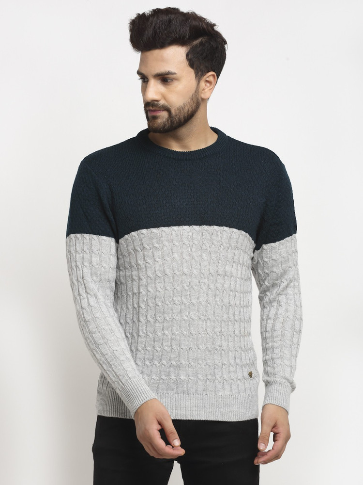 Grey and white sweater sales