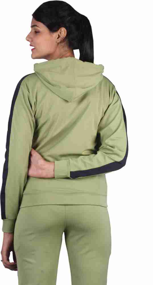 Olive green nike tracksuit womens top