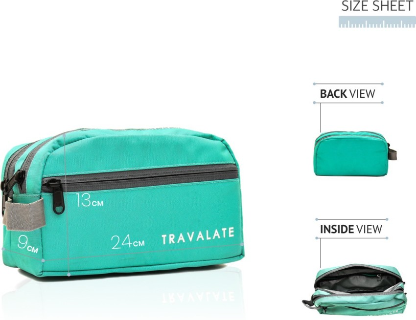 Travalate Water-Resistant Travel Toiletry Bag Shaving Kit/Pouch