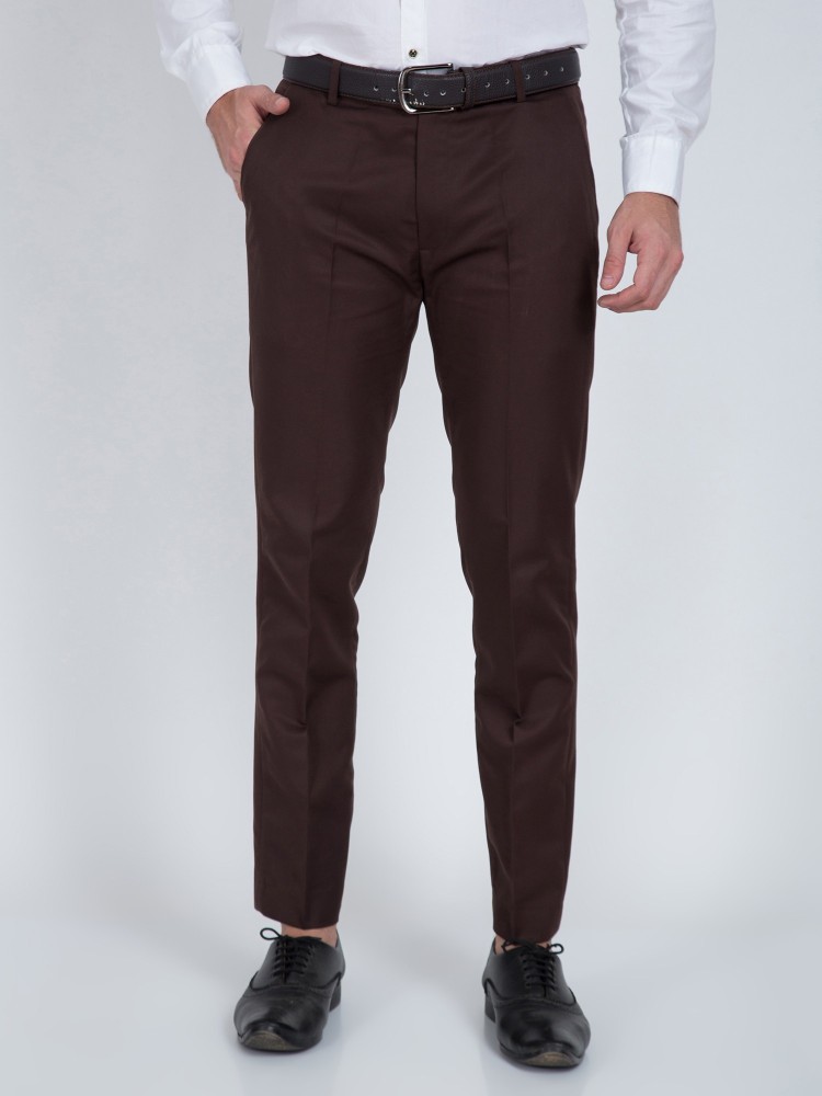 Buy PLAYERZ Men Brown Solid Viscose Rayon Formal Trousers  44 Online at  Best Prices in India  JioMart