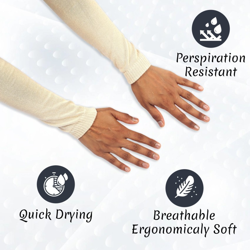 ALEWA Cotton UV Protection Arm Sleeves/Hand Socks - Finger less