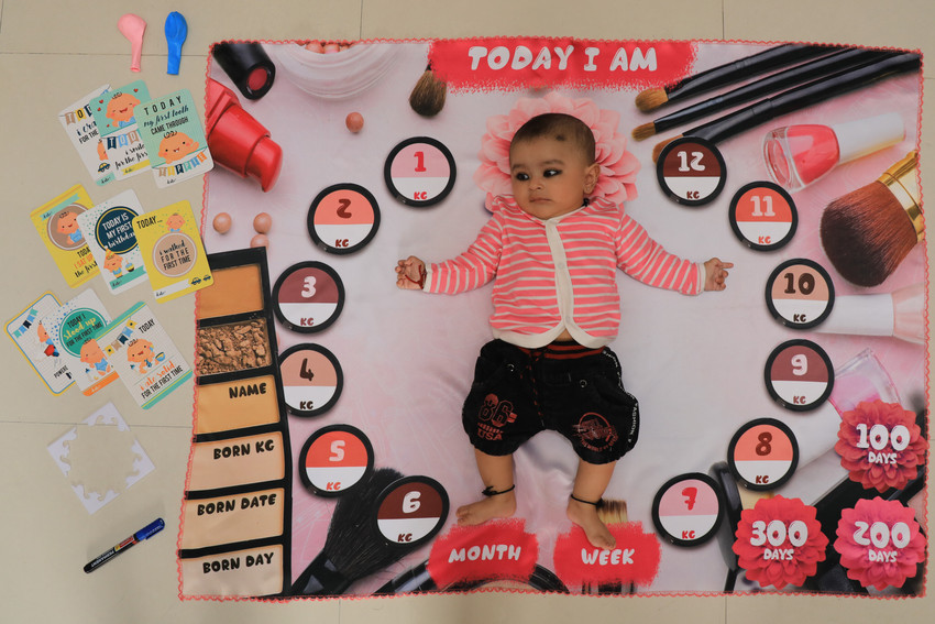 Newborn baby monthly photoshoot discount