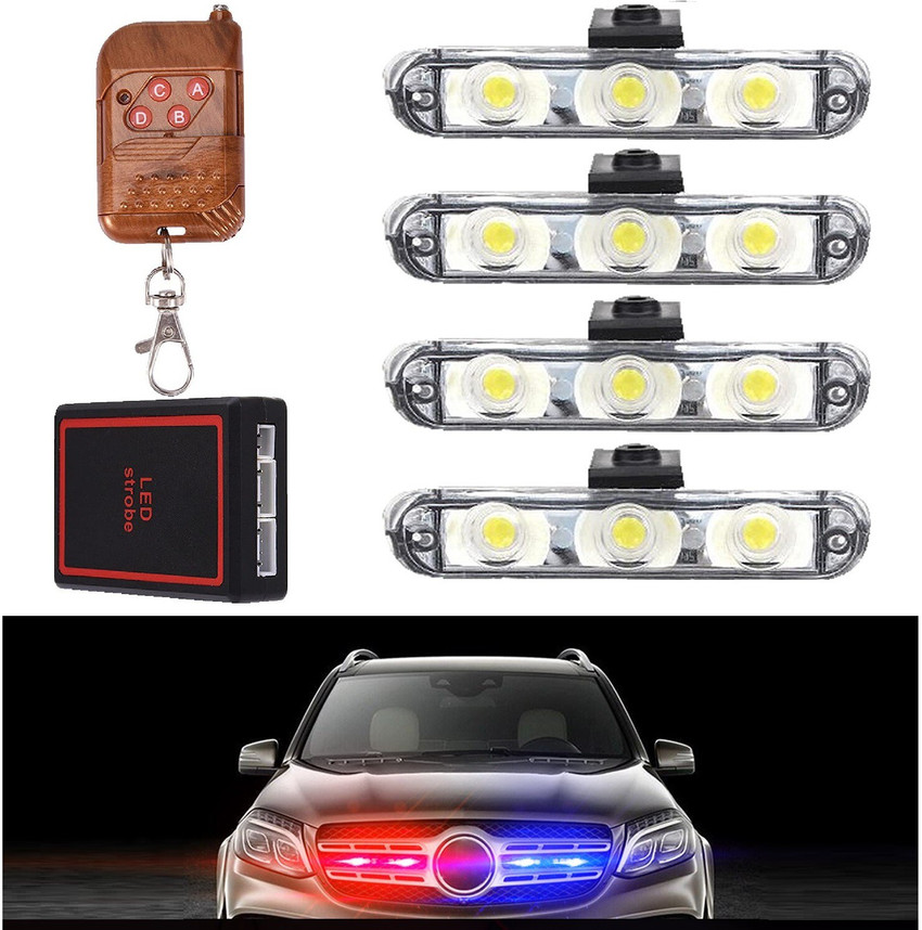 Otoroys 4 3 LED Police Light 12V Car Motorcycle Flasher LED