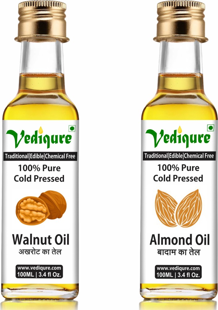 Walnut Oil  100% Pure Cold Pressed Akhrot Ka Tel (100 ml) – Vediqure