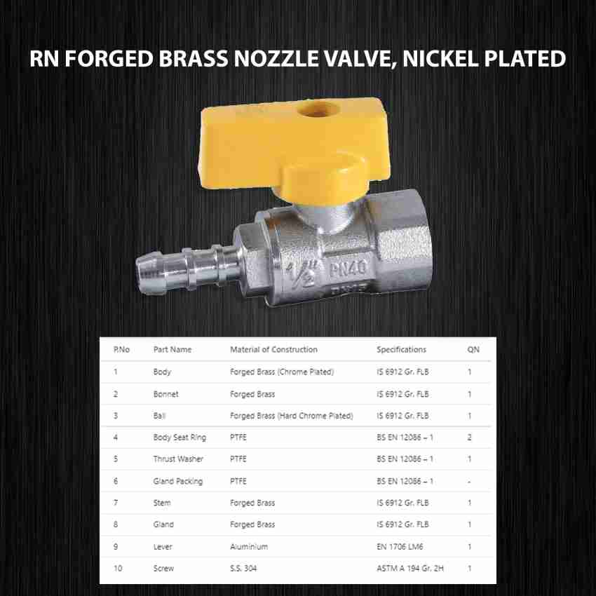 RN FORGED BRASS Y-STRAINER WITH S.S. 304 FILTER 1 pieces Set  ART-2300Y_15MM(1/2) Ball Valves Price in India - Buy RN FORGED BRASS Y- STRAINER WITH S.S. 304 FILTER 1 pieces Set ART-2300Y_15MM(1/2) Ball
