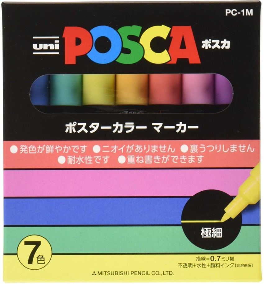 Uni Posca Paint Marker PC-3M - Fine Point - 8 Color Set
