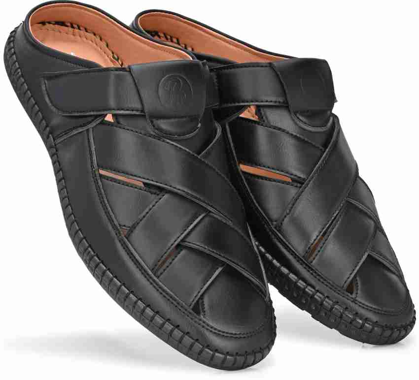 Mens slippers with backs hot sale